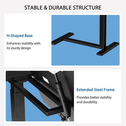 Adjustable Flip-Top Surface Lap Desk for Use Over Bed
