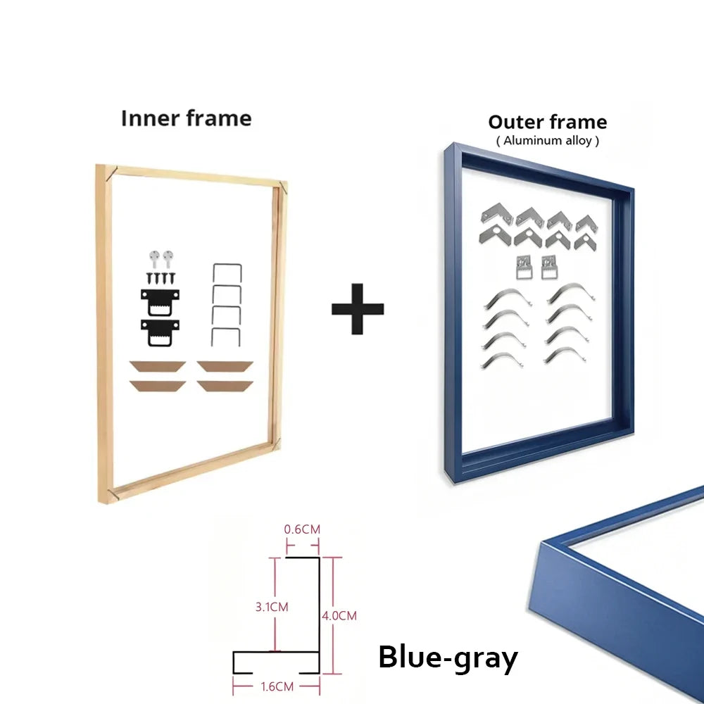 Canvas Frame Kit with Metal and Wooden Elements