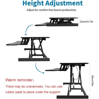 Desk Converter with Keyboard Shelf – Height Adjustable Workstation