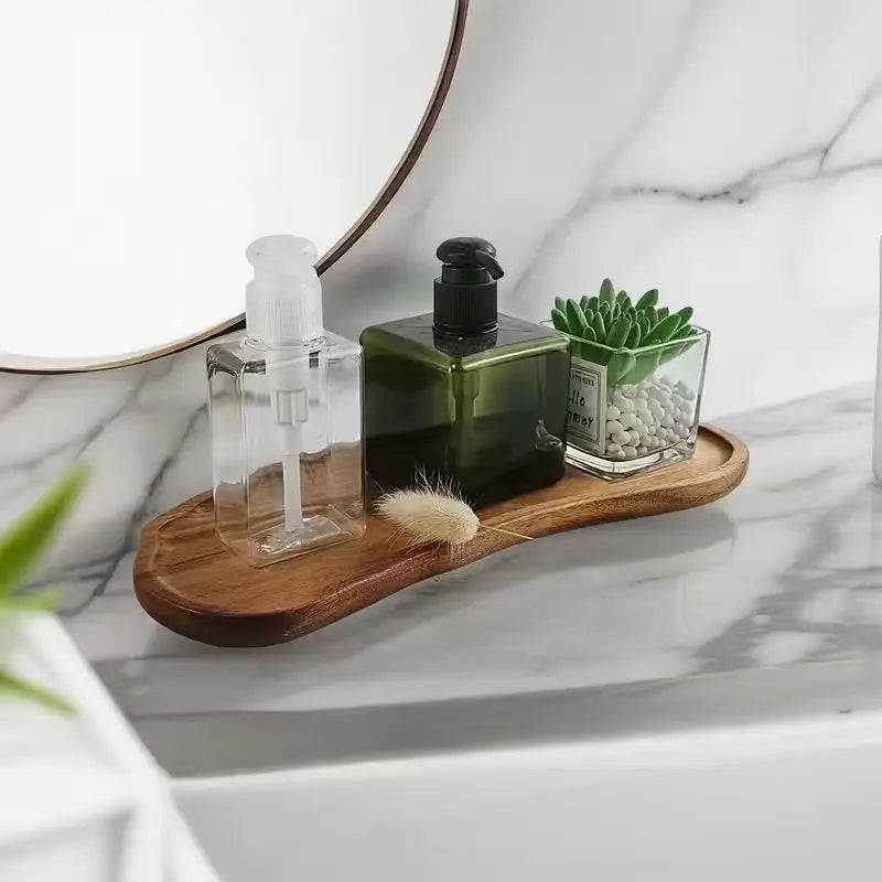Wooden Tray for Bathroom Sink in Acacia Finish