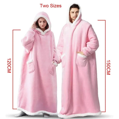 Cozy Fleece Hoodie Blanket in Extra Large Size for Warm Comfort