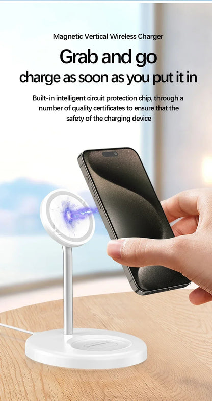 Dual Magnetic Wireless Charger Station