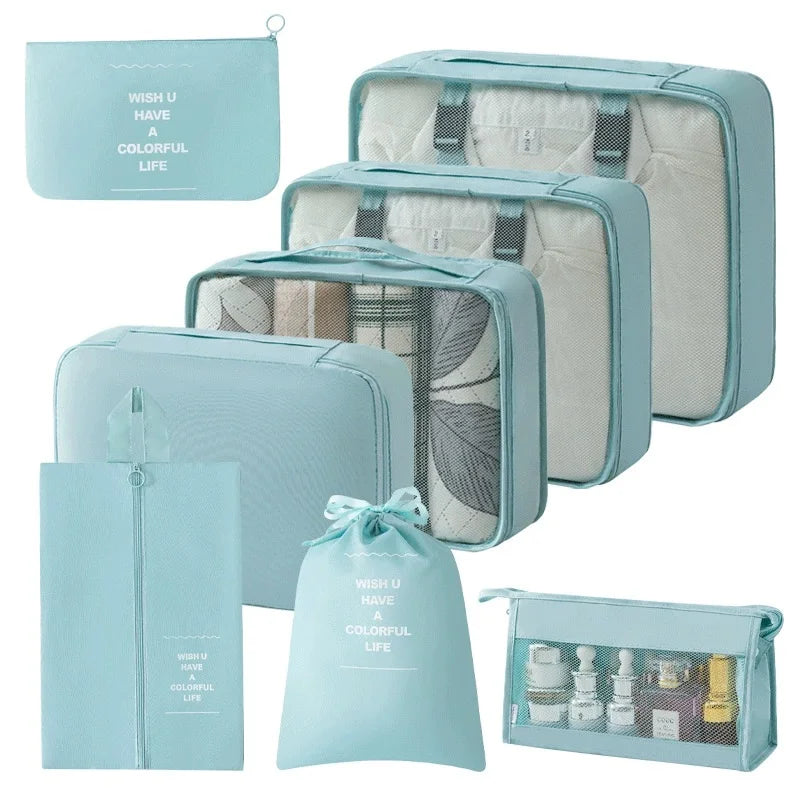 Set of Storage Cubes for Travel Packing