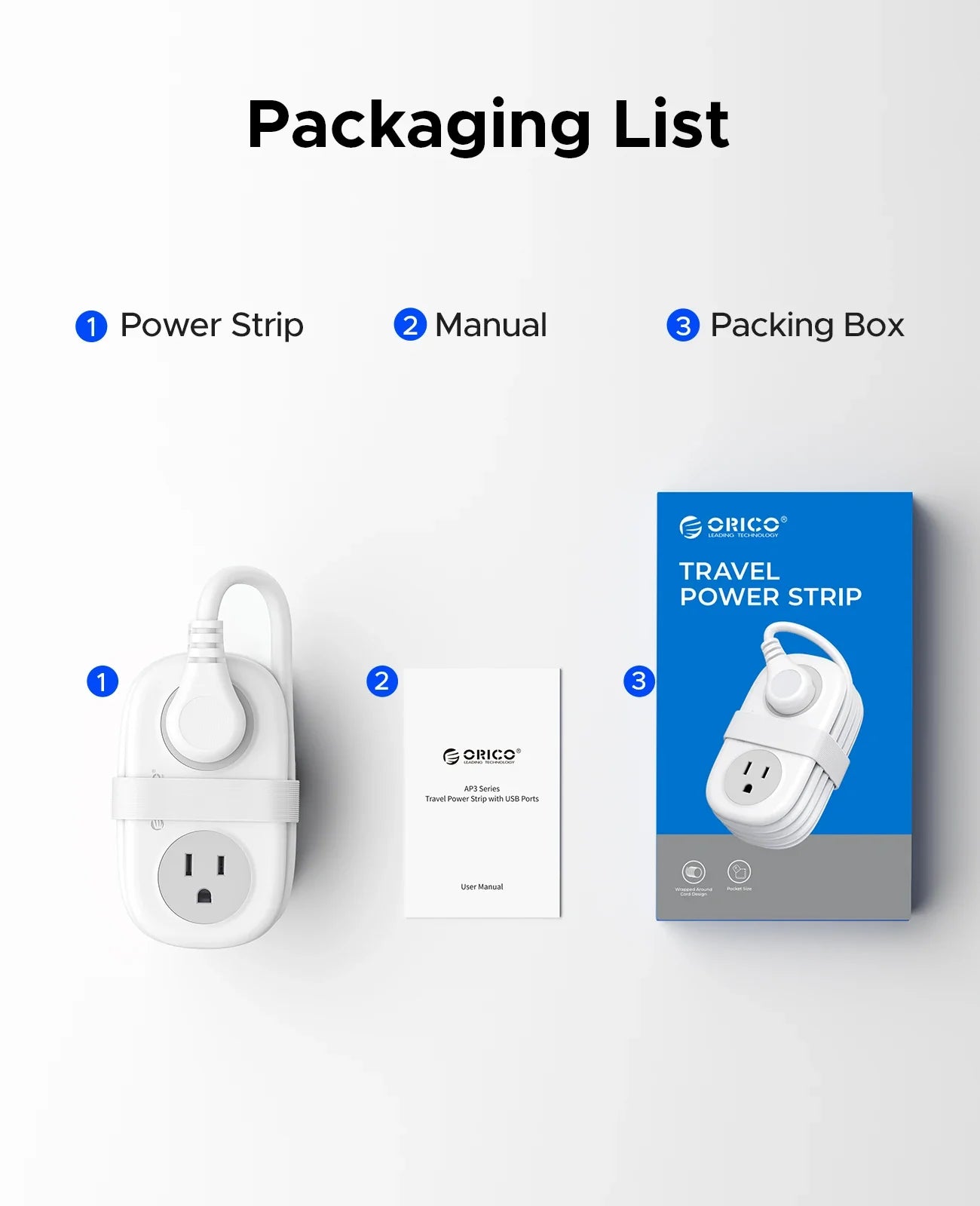 Power Strip with 4 Outlets and Surge Protection