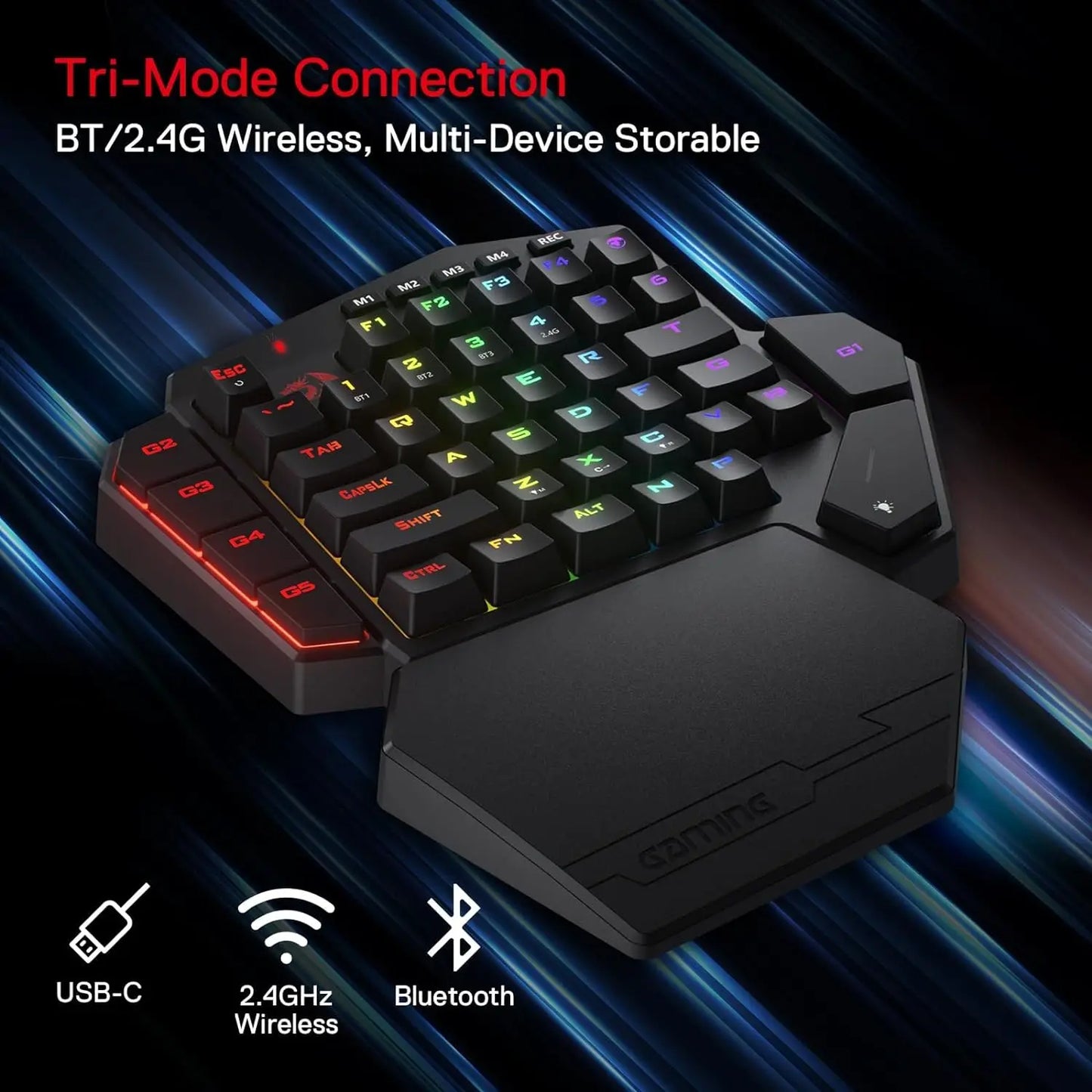 One-Handed Gaming Keyboard K585 PRO in Red Color