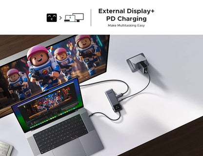 6-Port Docking Station with Multiple Connectivity Options
