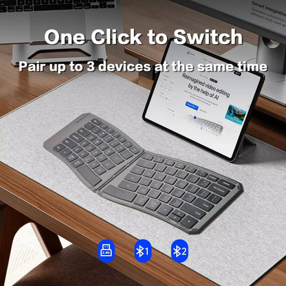 Bluetooth Keyboard - Foldable and Ergonomic Design