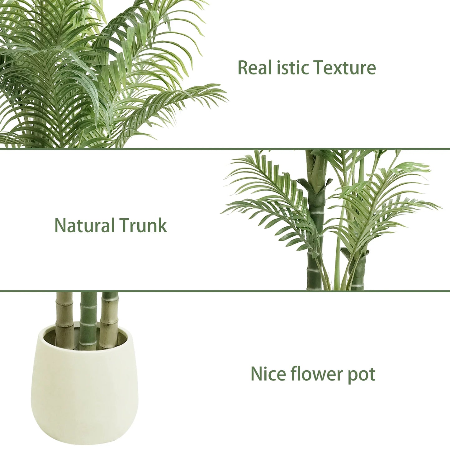 Decorative Areca Palm Plant - Faux Indoor Tree