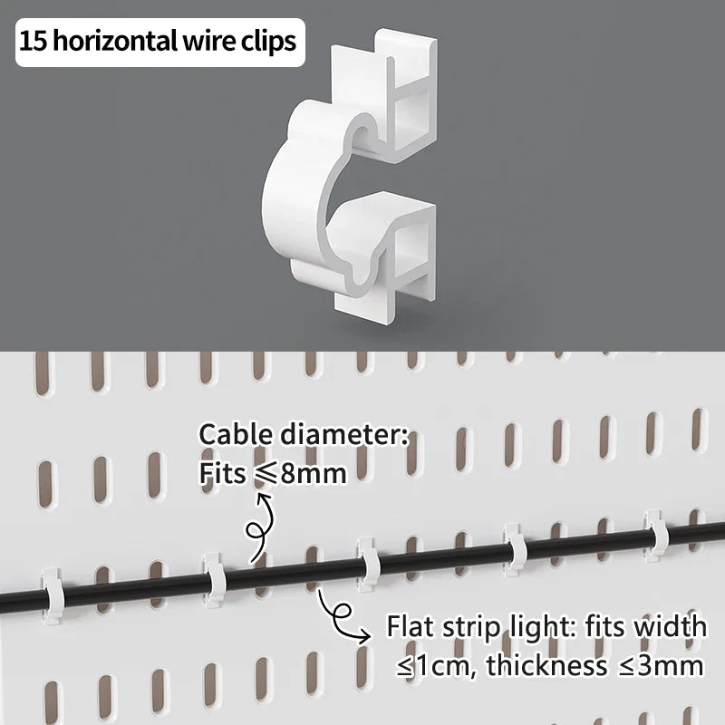Desktop Organizer with Pegboard Design - Simple Setup, No Drilling Required