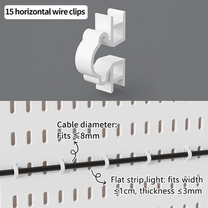 Desktop Organizer with Pegboard Design - Simple Setup, No Drilling Required