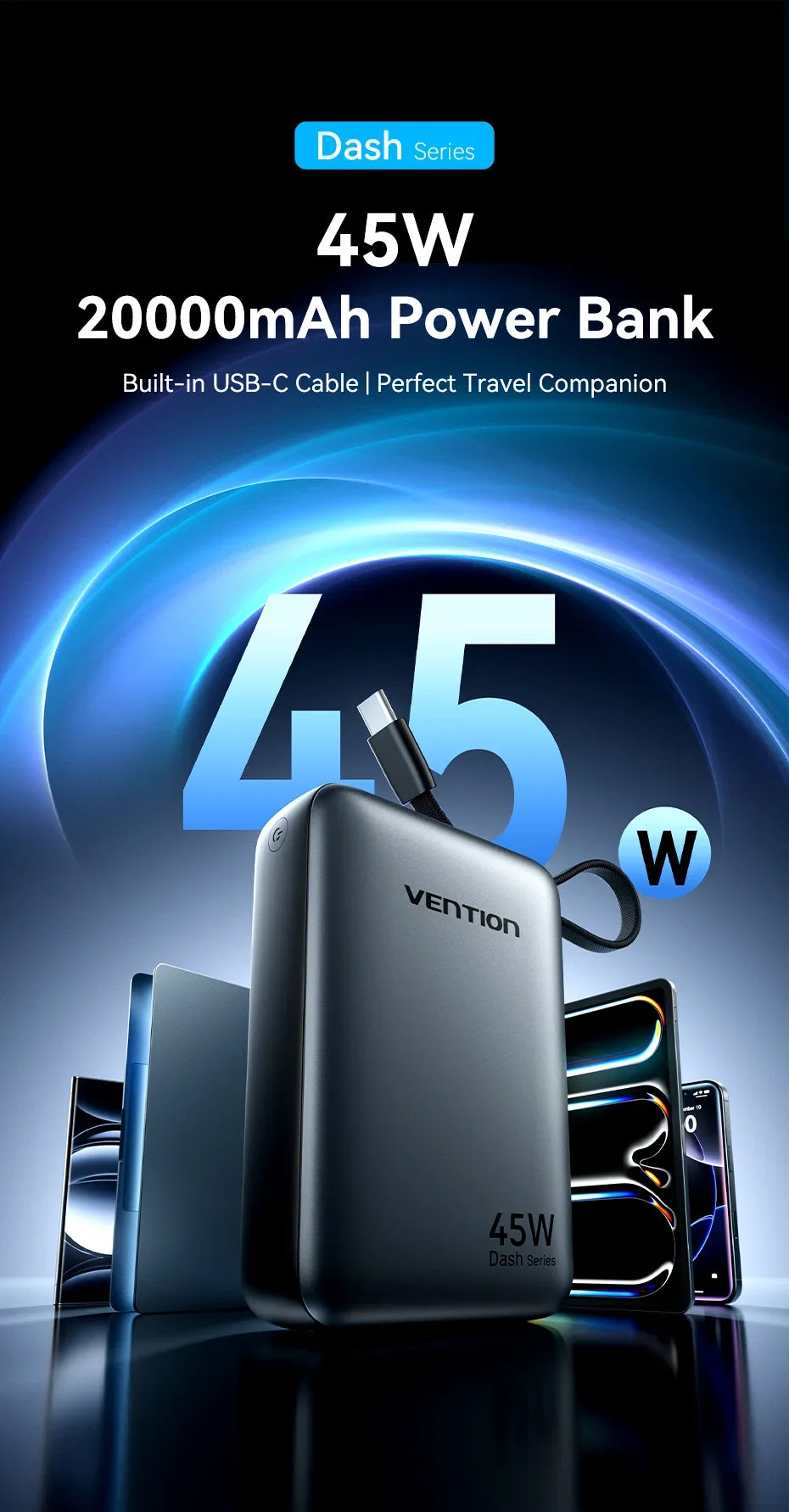 Power Bank with 45W Quick Charge Capability