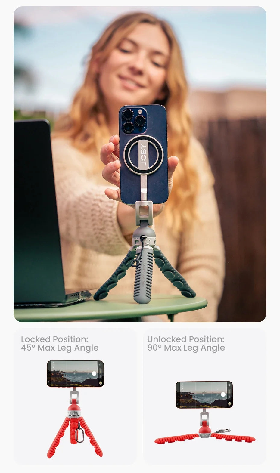 Tripod with Magnetic Suction Feature