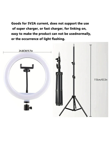 Ring Light with 110cm Tripod Stand