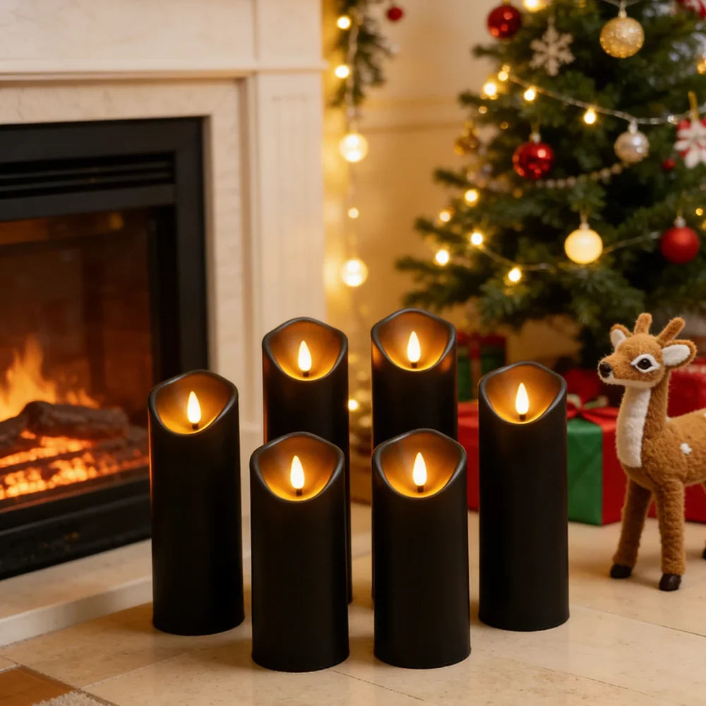 Set of 5 LED Candles Without Flame – Wobbling Design