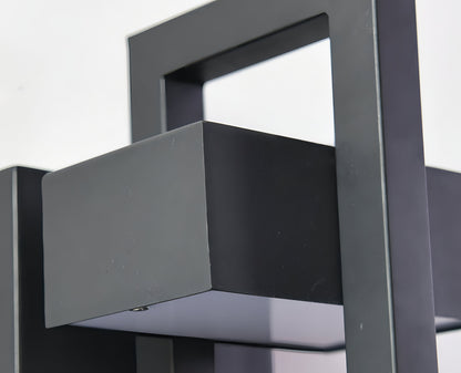 Sleek Black Steel Outdoor Wall Lantern for Modern Spaces