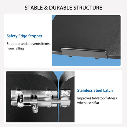 Adjustable Flip-Top Surface Lap Desk for Use Over Bed