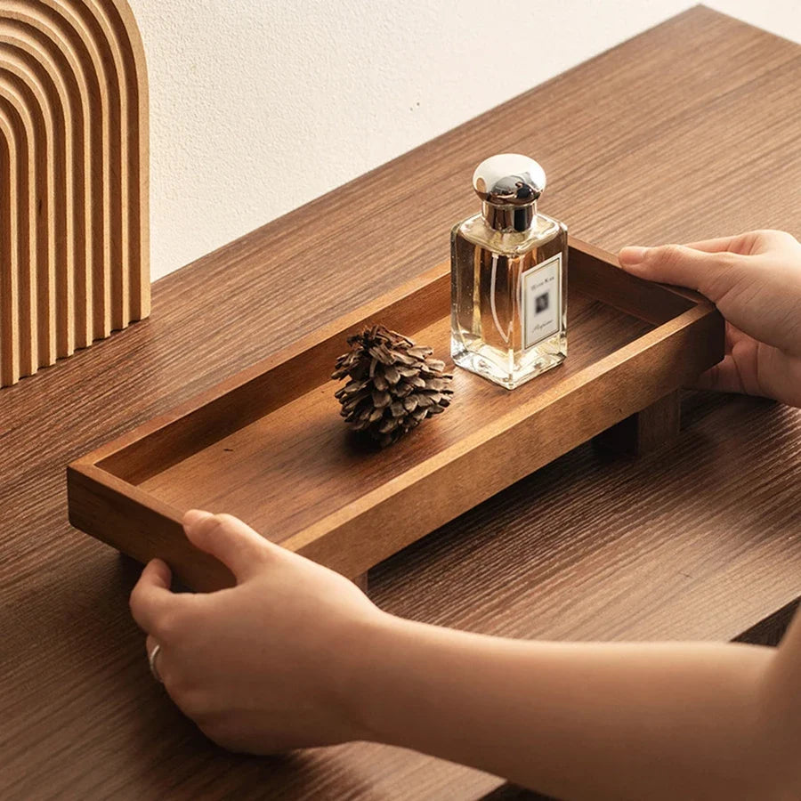 Natural Wood Storage Tray for Essentials
