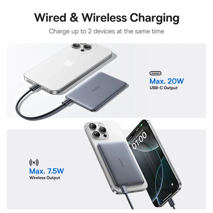 5K MagSafe Power Bank - Slim Portable Charger