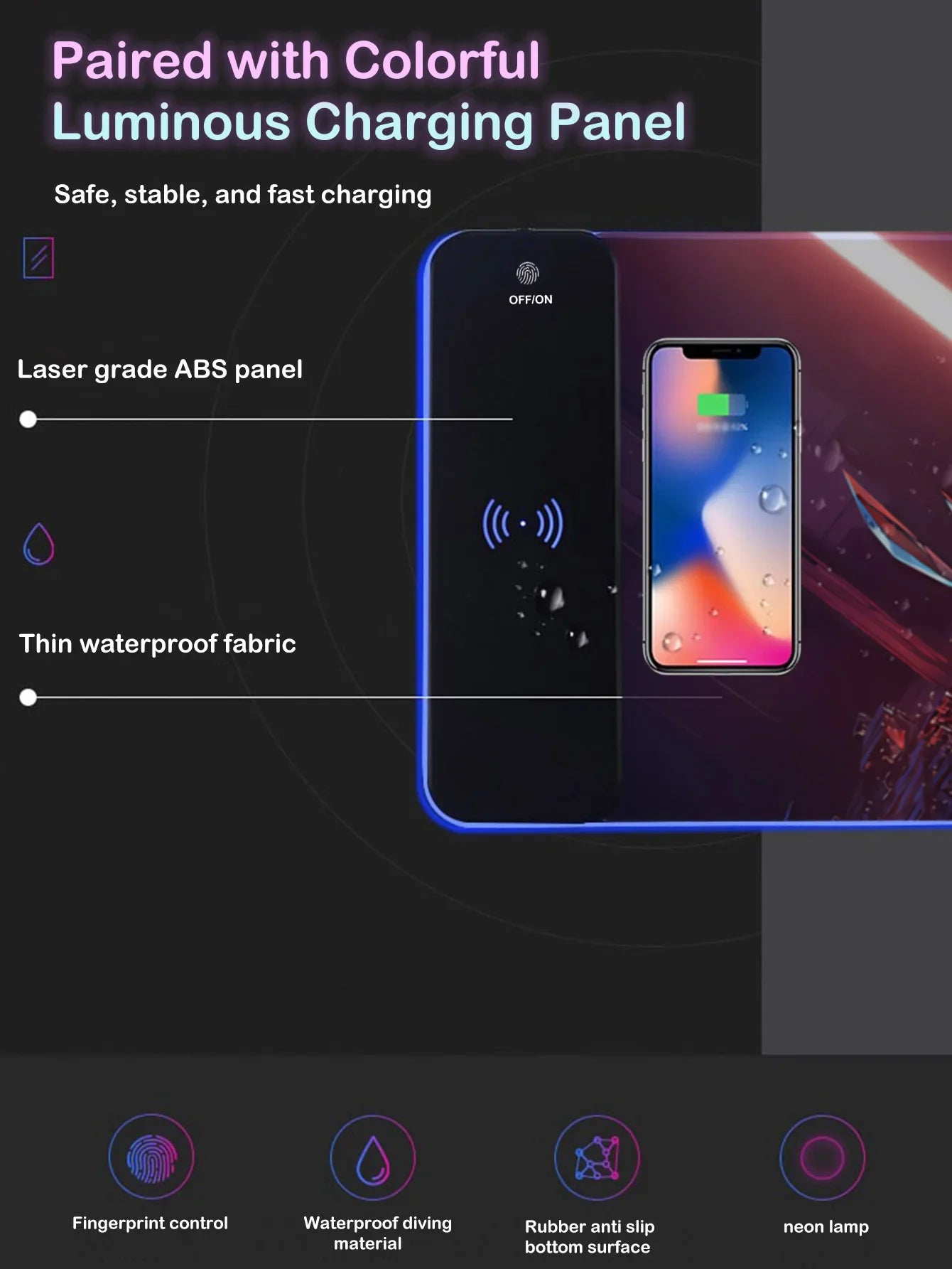 15W RGB Wireless Charging Pad for Enhanced Illumination