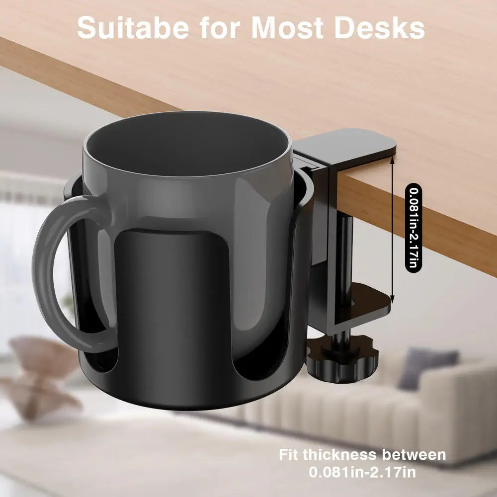 Spill-Proof Clamp Design Desk Cup Holder