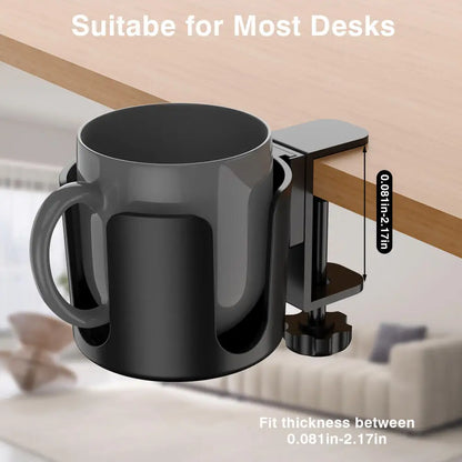 Spill-Proof Clamp Design Desk Cup Holder