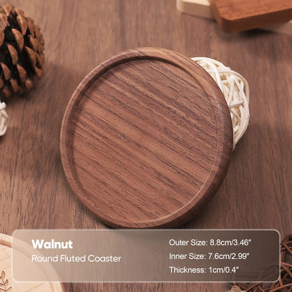 Solid Wood Round Drink Coaster