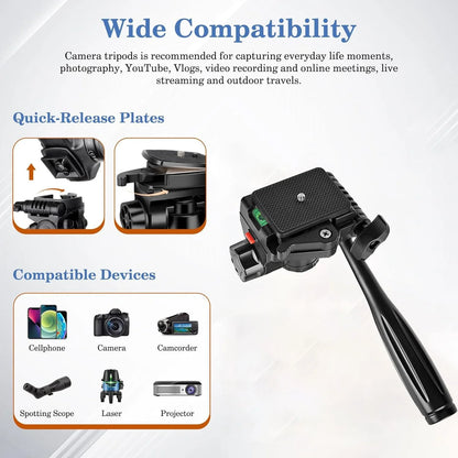 Aluminum Tripod for Cameras – 79 Inches Tall