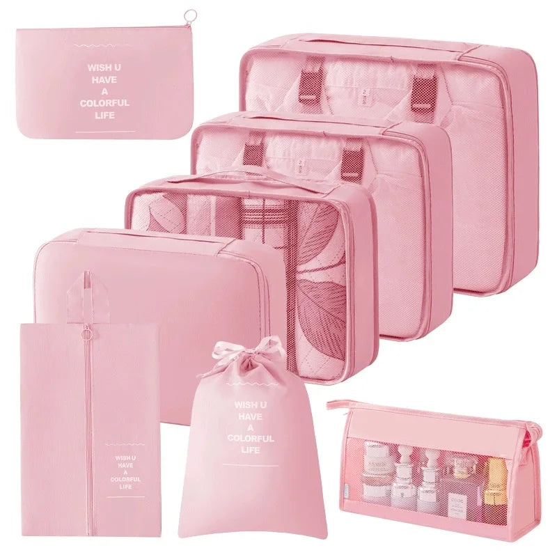 Set of Storage Cubes for Travel Packing