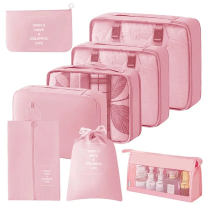Set of Storage Cubes for Travel Packing