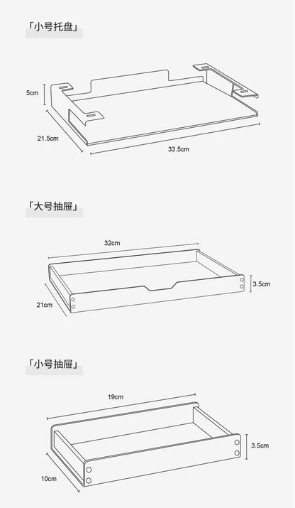Desk Riser with Integrated Cable Organization System