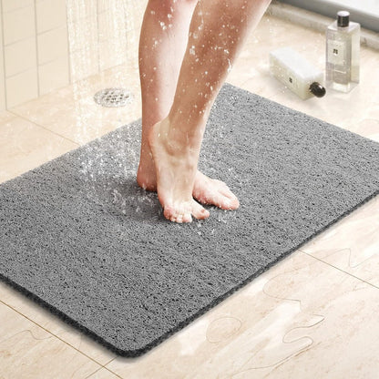 Slip-Resistant Bath Mat - Plush Fabric for Ultimate Safety