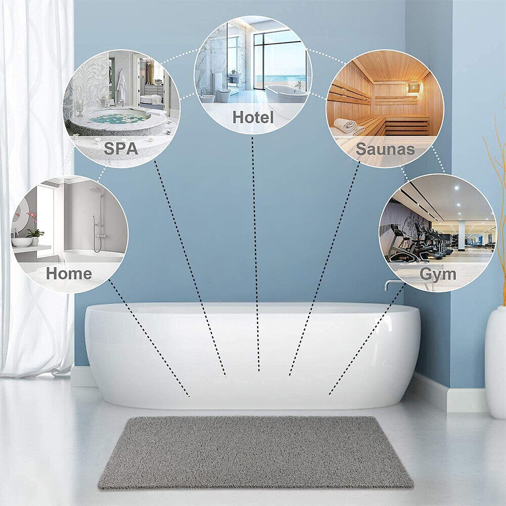 Slip-Resistant Bath Mat - Plush Fabric for Ultimate Safety