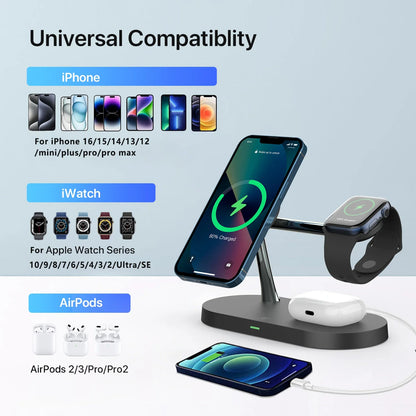 3-in-1 Magnetic Wireless Charger Station for Devices