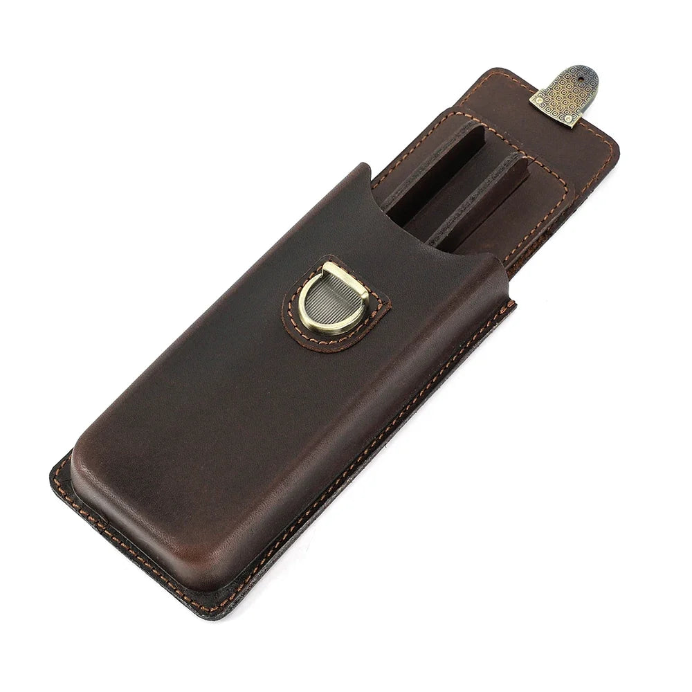 Leather Pen Holder – Handcrafted Cowhide Design