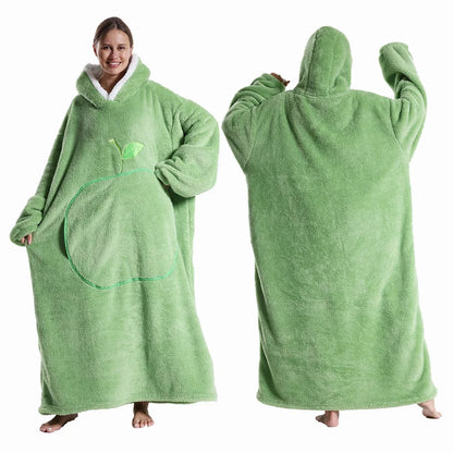Extended Length Wearable Throw Blanket