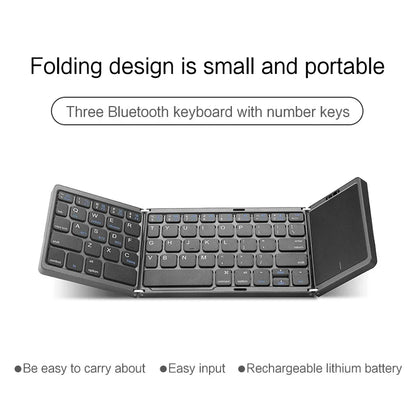 Compact Bluetooth Keyboard with Touchpad – Foldable Design