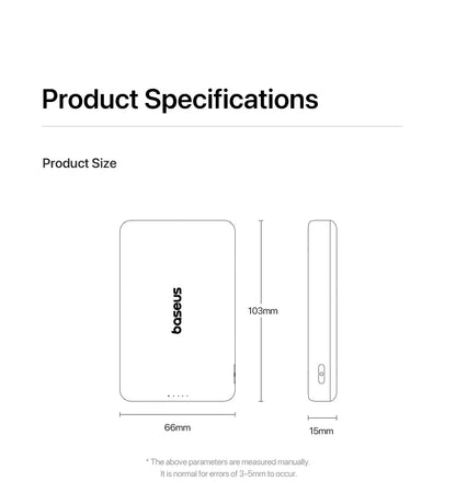 Wireless Power Bank with Magnetic Attachment