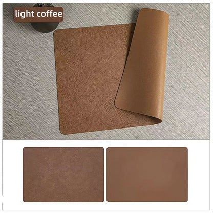 Stylish & Practical Reversible Faux Leather Placemats