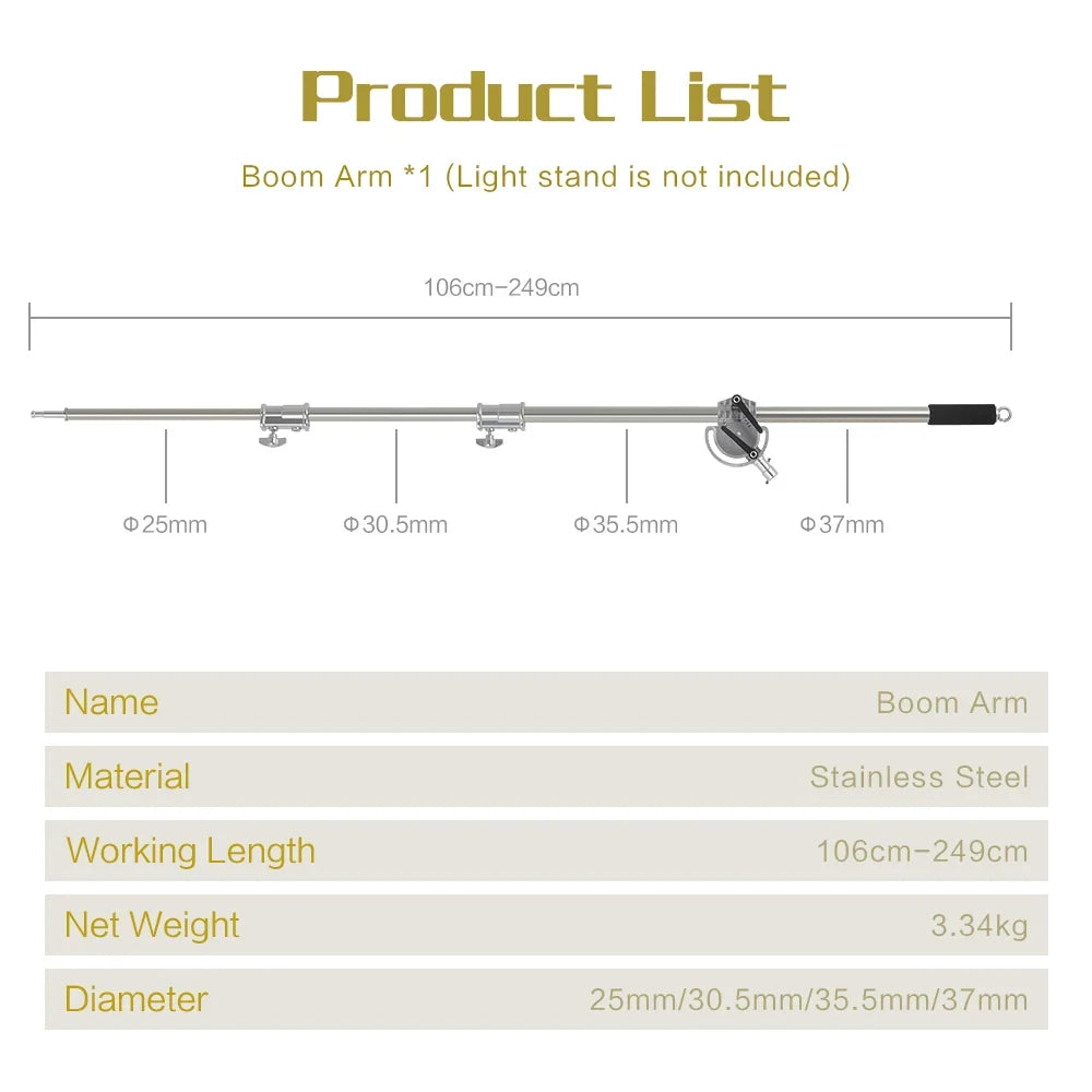 Tripod for Studio Lighting - 2.9M Height Adjustable Stand