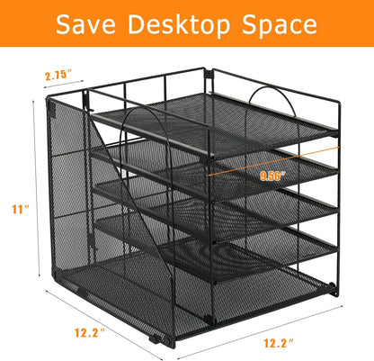 Desktop Organizer for Paper with 5 Tiers