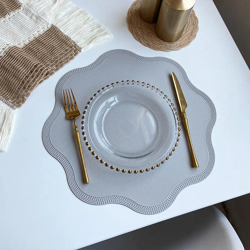 Chic Round Table Mats with Artistic Floral Design – Luxe Collection