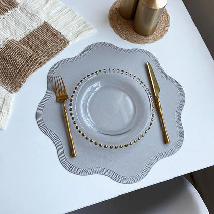 Chic Round Table Mats with Artistic Floral Design – Luxe Collection