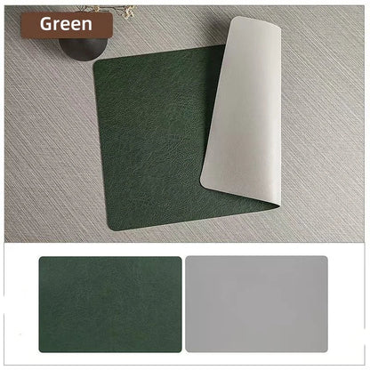 Stylish & Practical Reversible Faux Leather Placemats