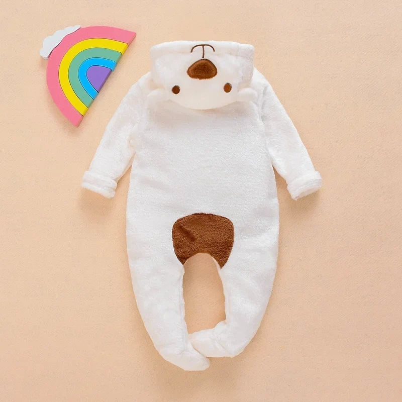 Bear-Themed Romper for Infants
