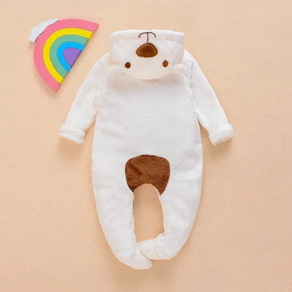 Bear-Themed Romper for Infants