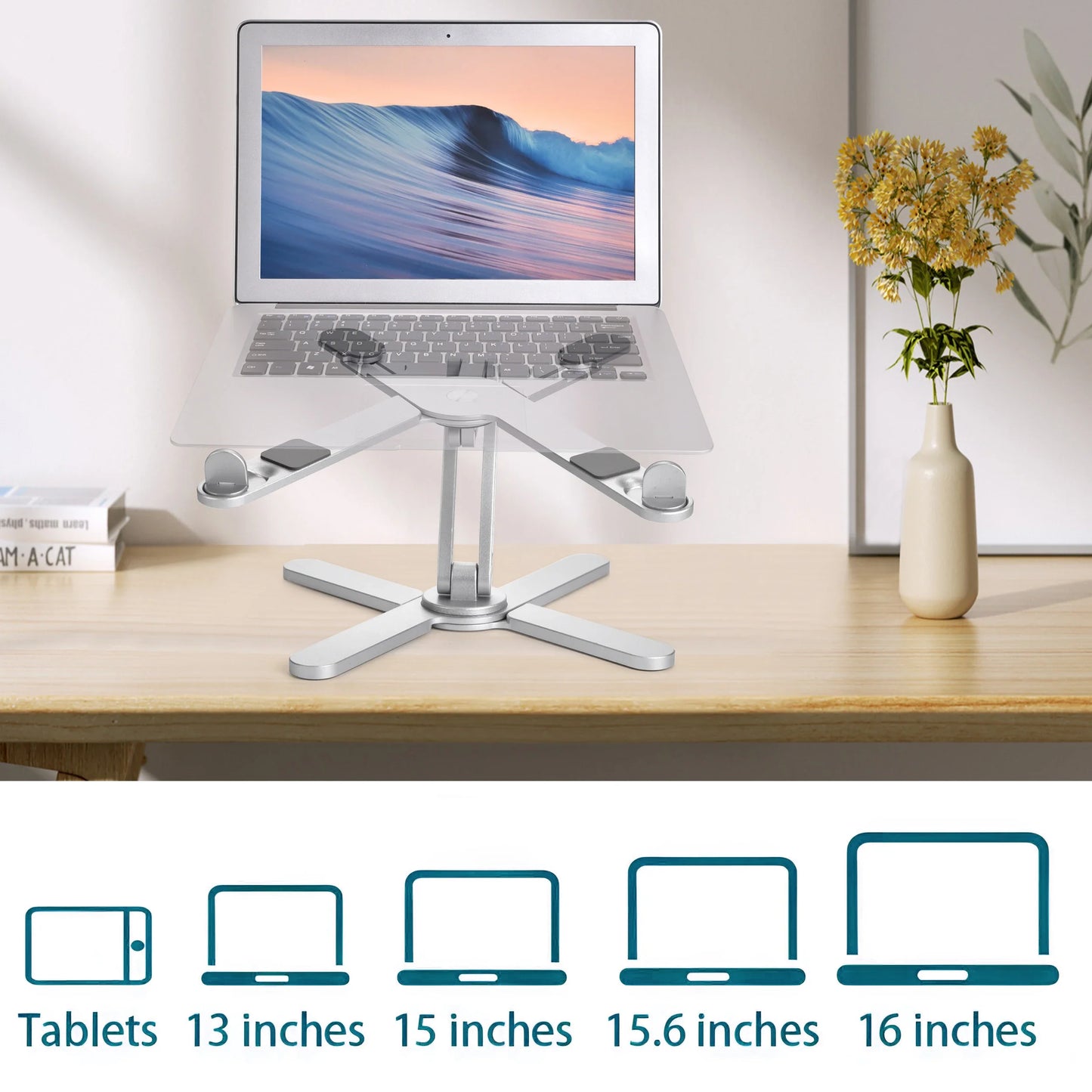 Aluminum Laptop Stand with 360-Degree Adjustable Angles