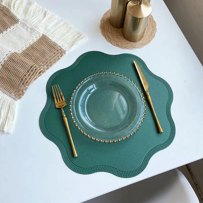 Chic Round Table Mats with Artistic Floral Design – Luxe Collection