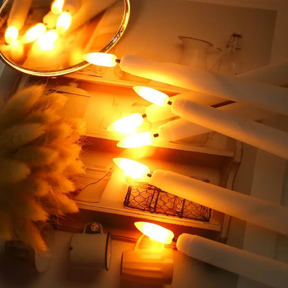 LED Taper Candles without Flame