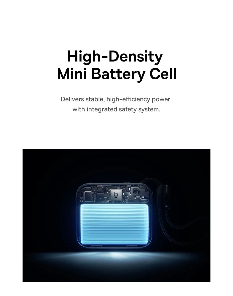 Compact Portable Charger with Integrated Cable