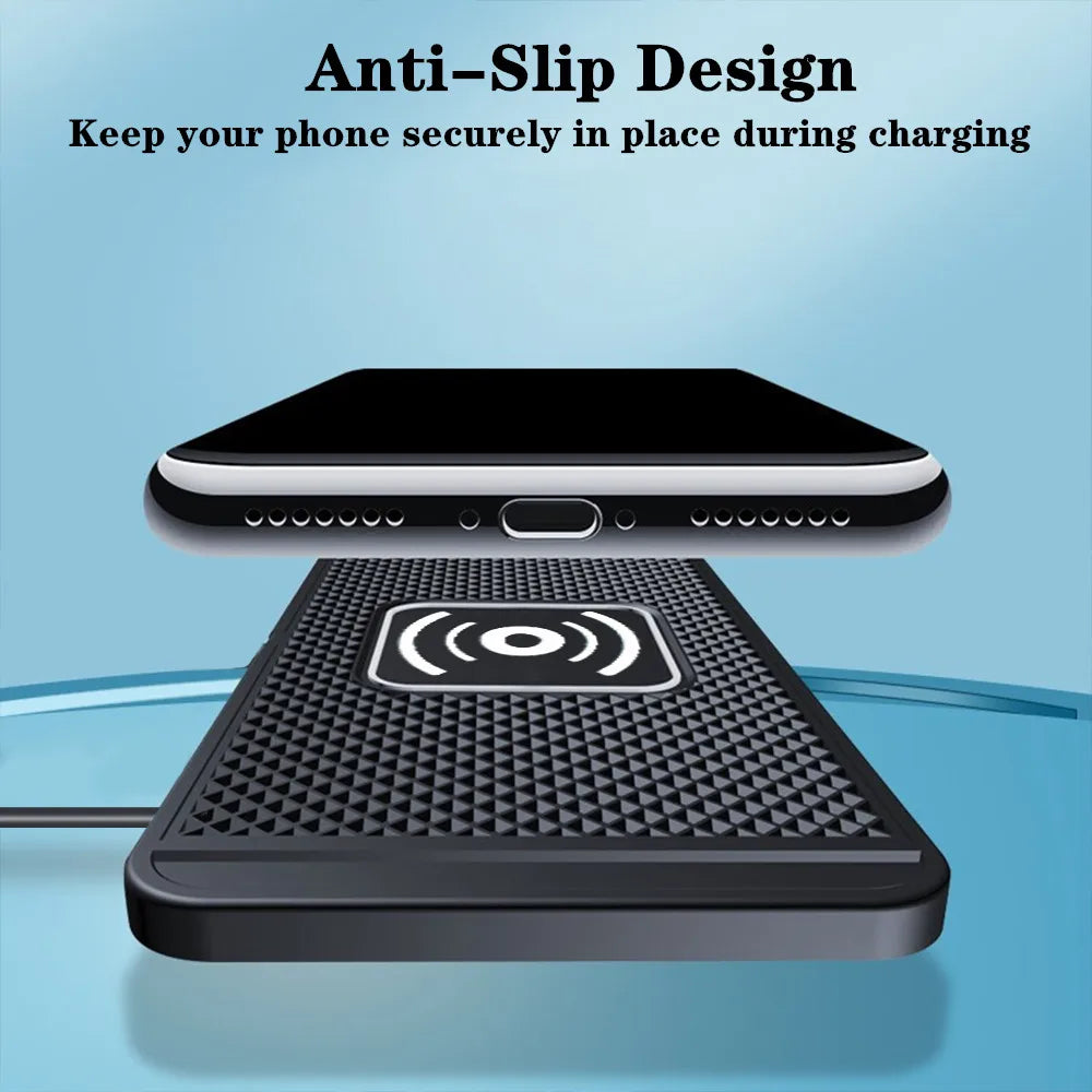 Fast Charging Pad for Cars with Anti-Slip Design